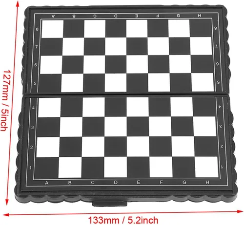 Miniatura 7 de Fydun Portable Magnetic Folding Chess Set Light Plastic Chessboard for Family and Party Fun