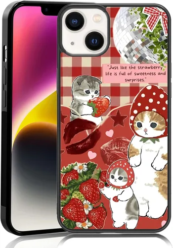 Miniatura 84 de Elegante funda de teléfono con diseño de gato Marie compatible con iPhone 11, funda de encaje dorado para iPhone, a prueba de golpes, rosa fucsia