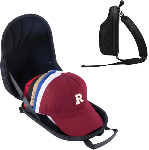 ProCase Estuche Rígido de Viaje para Sombreros, Bolsa de Almacenamiento Portadora de Sombreros para 5-6 Gorras de Béisbol, Organizador de Sombreros