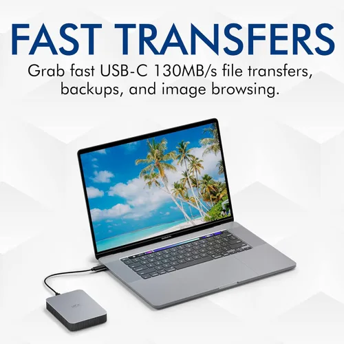 Miniatura 4 de LaCie Mobile Drive, disco duro externo portátil de 5TB - Plata Lunar, USB-C 3.2, para PC y Mac, reciclado post-consumo, con Adobe All Apps Plan