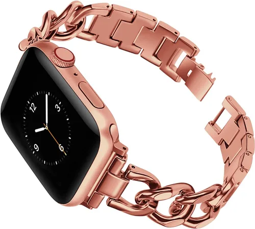 Compatible con Apple Watch Band para mujer y hombre de 1.614 in 1.575 in 1.496 in 1.732 in 1.772 in 1.654 in Ultra 1.929 in, pulsera de acero