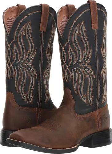 Miniatura 7 de Ariat Sport Rustler Western Boots - Botas vaqueras de cuero para hombre, Marrón desteñido