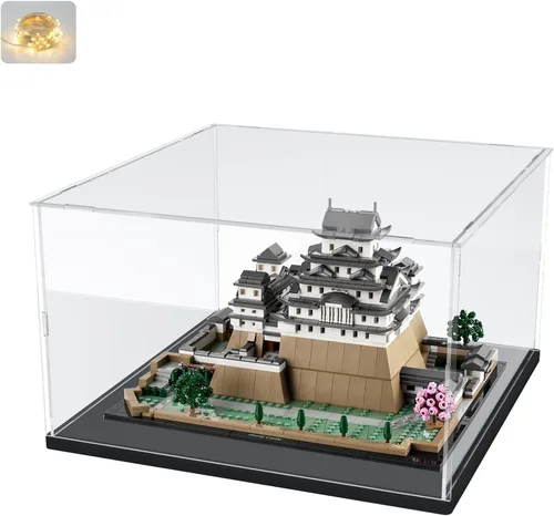 Miniatura 38 de Vitrina de acrílico transparente engrosada para coleccionables Lego 75325, caja transparente de autoensamblaje, gran protección antipolvo con base