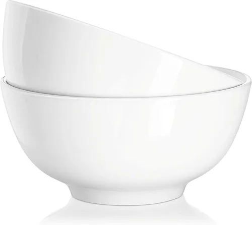 DOWAN Tazones de sopa, cuenco de ramen para fideos, cuencos grandes de cereales de 39 onzas para cocina, tazones decorativos de 7 pulgadas, aptos