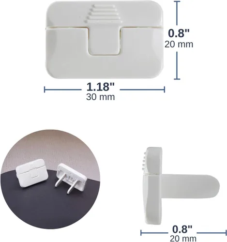 Miniatura 3 de Bates - Fundas para enchufes a prueba de bebés, paquete de 15, 2 puntas, fundas para enchufes a prueba de niños