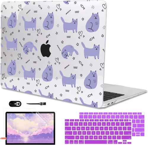 Miniatura 20 de Funda para MacBook Air de 13 pulgadas 2021 2020 2019 2018 para Mac A2337 M1 A2179 A1932 Funda con Touch ID, funda rígida de plástico
