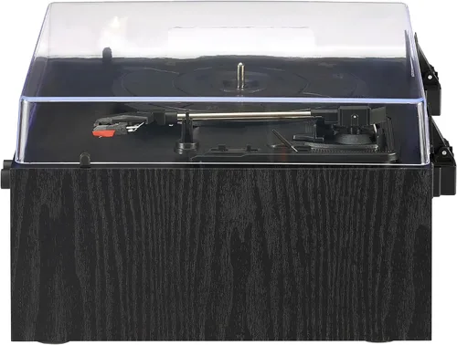 Miniatura 14 de Crosley CR6048A-BK - Reproductor de discos de vinilo con Bluetooth estroboscópico con sincronización de música, luces LED que cambian de color, Negro