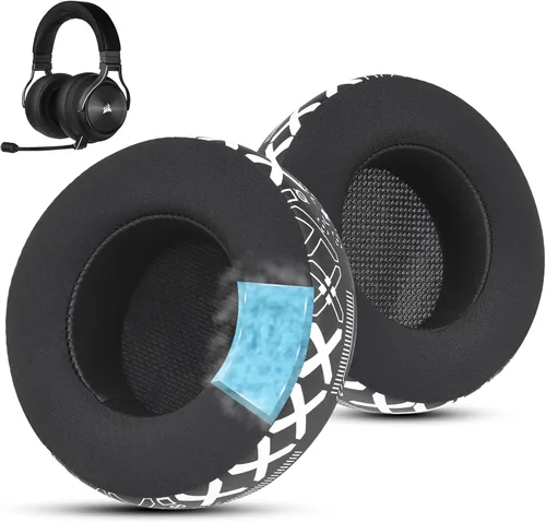 Miniatura 9 de Almohadillas de repuesto de tela para auriculares Corsair Virtuoso Gaming – Tela suave y almohadillas de espuma viscoelástica para Virtuoso RGB, XT