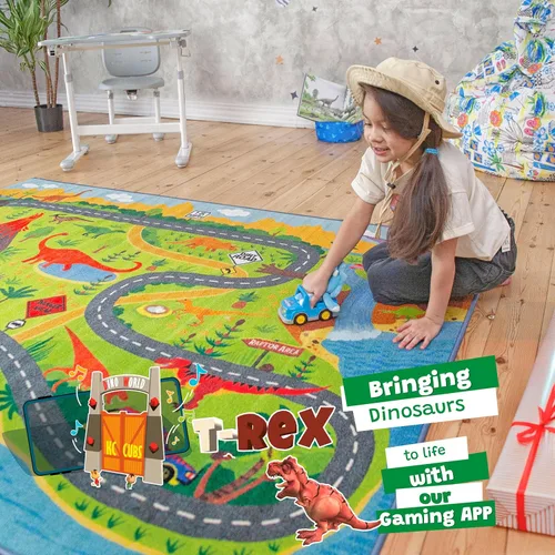 Miniatura 15 de KC Cubs 8x10 Mapa de Estados Unidos de EE. UU. Alfombra de Coches de Juguete para Carretera – Alfombra de Juego Educativa para Niños, Pequeñines