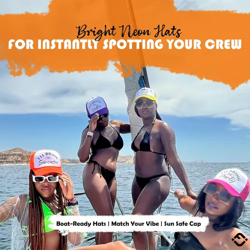 Miniatura 9 de Funky Junque Sombreros divertidos de camionero para mujer humor adulto para despedidas de soltera y viajes de niñas, grupos 3-25, sombrero de malla