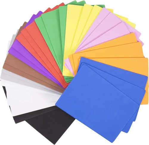 Horizon Group USA 30 hojas de espuma de colores arcoíris de 5 x 8.5 pulgadas, paquete múltiple de colores vibrantes, ideales para proyectos de