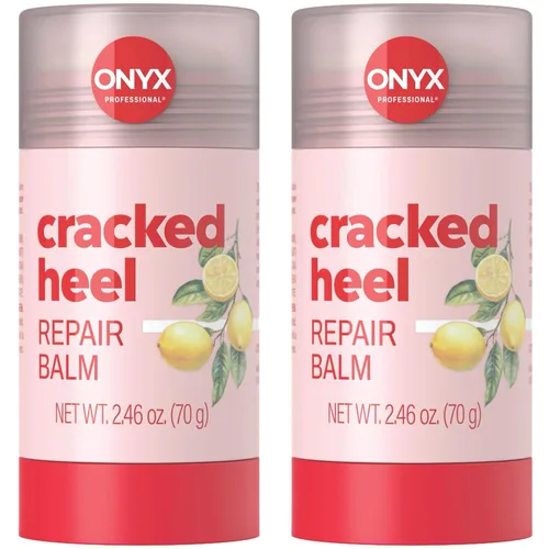 Onyx Professional Bálsamo reparador de talón agrietado en barra para tratamiento de pies secos y agrietados, aroma cítrico, paquete de 2 – Bálsamo