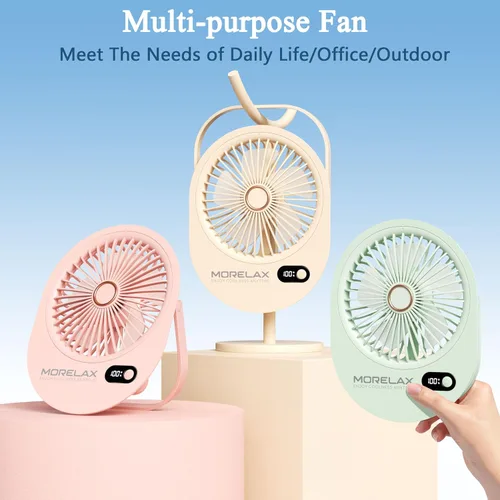 Miniatura 9 de Ventilador de escritorio USB, ventilador portátil pequeño y silencioso, plegable en 180°, 6 velocidades, ventiladores de mesa de viento fuertes