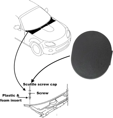 Miniatura 3 de XUKEY 2 fundas de goma para rejilla de parabrisas con orificio de tornillo, compatibles con Mazda Miata MX5 Millenia MPV Protege Miata RX7 3 Ford