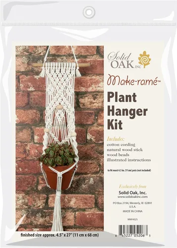 Miniatura 3 de SOLID OAK MACRAME PLNT HNGR KT 3 CUENTAS