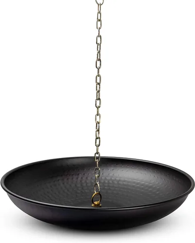 Miniatura 7 de Monarch Rain Chains Cuenca de Cadena de Lluvia – Cuenco de Anclaje Martillado a Mano de 12 Pulgadas para Canalones, Cuenca de Anclaje Decorativo