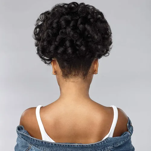 Miniatura 5 de Sensationnel Curls Kinksandco - Top Lady Instant Weavedrawstring Pony Updo para texturas naturales de cabello 3C a 4C (2 MARRÓN OSCURO)