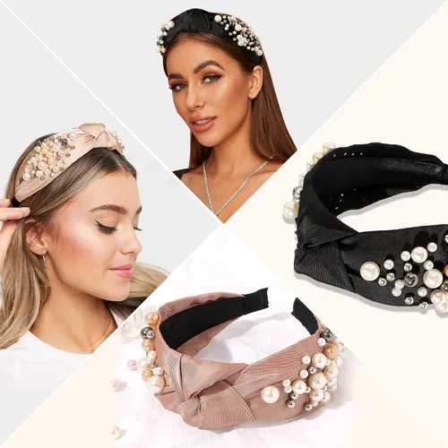 Miniatura 7 de Ivyu Diademas para la cabeza para mujer, 6 diademas para mujer, de moda, acolchadas para el cabello, accesorios para el cabello para niñas, Mixto