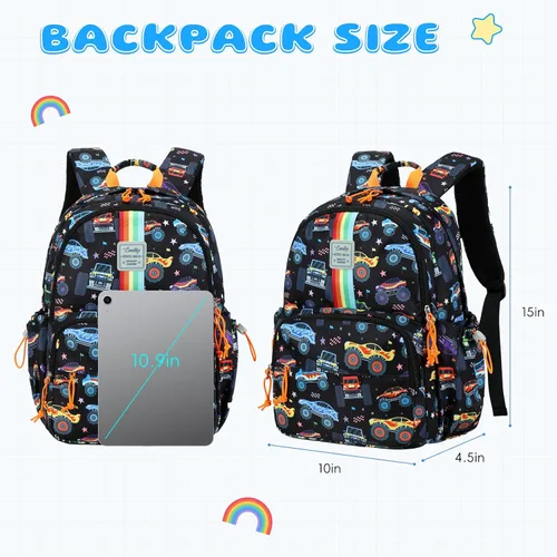 Miniatura 95 de CAMTOP - Conjunto de mochila y lonchera con estampados divertidos para niños de preescolar y primaria), Y0058-2