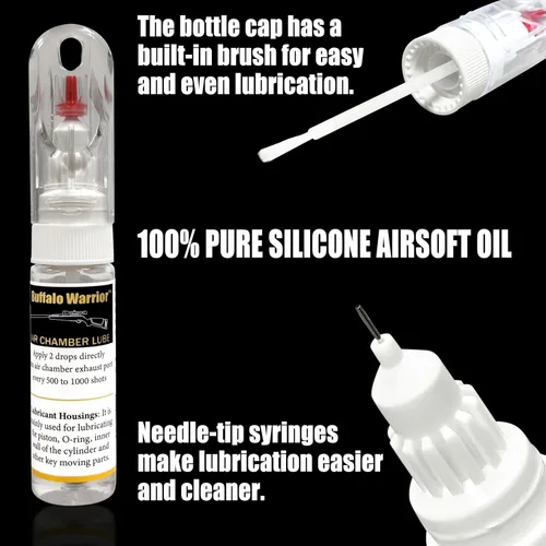Miniatura 6 de Aceite de pistola de aire, adecuado para lubricar sellos, juntas tóricas, pistones y partes metálicas de la pistola de aire, efecto de lubricación 2