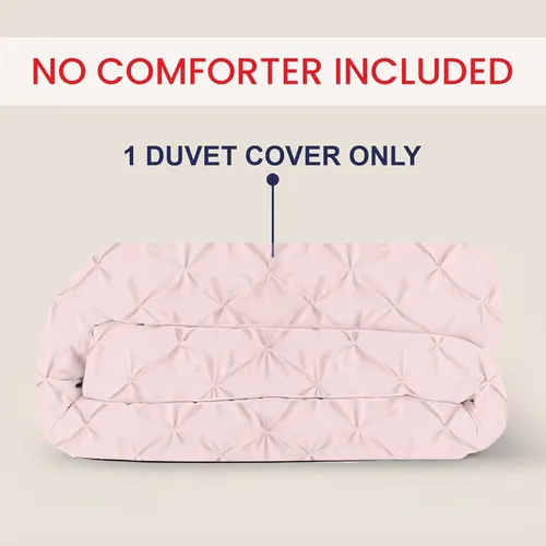Miniatura 45 de Kotton Culture 1 Pc Twin/Twin XL Size Pinch Pleated - Pintuck Duvet Cover Only - 100% Egyptian Cotton Sateen -1000 TC Luxury Comforter Cover-Zipper