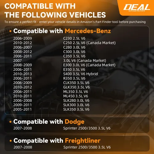 Miniatura 2 de Paquete de 6 bobinas de encendido UF535 UF585 de repuesto compatibles con Mercedes-Benz C300 C350 E350 ML350 GLK350 SLK350 Dodge Sprinter 3.0L 3.5L