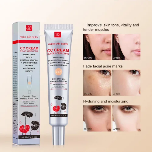 Miniatura 6 de Crema CC de Corrección de Color con SPF 25, Base Ligera de Cobertura, Suero Hidratante, Maquillaje para Tono de Piel Parejo y Cuidado de la Piel