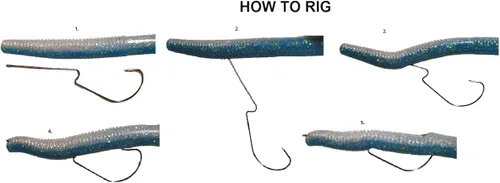 Miniatura 2 de Gancho de gusano compensado EWG de cuello de vástago largo Amplio hueco Swimbait sin malas hierbas Pesca Terminal Tackle 25/PK Cuello largo EWG Hook
