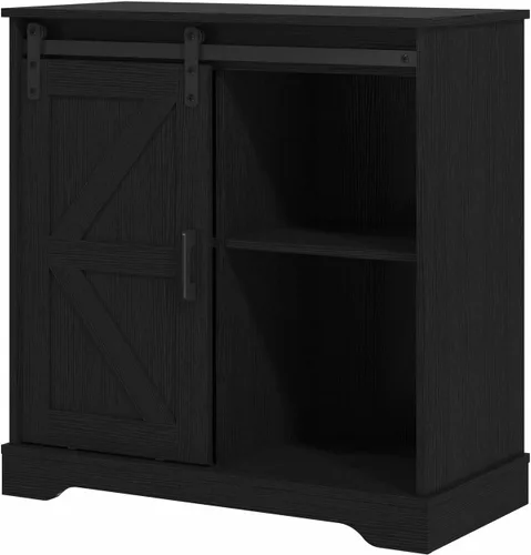 Miniatura 10 de Panana Aparador Buffet con Puerta Corrediza de Granero Gabinete de Almacenamiento Barra de Café Cocina Estilo Granja