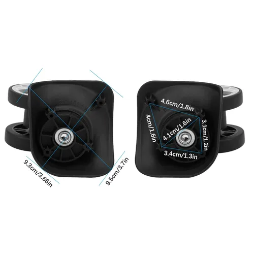 Miniatura 4 de plplaaoo - Ruedas de repuesto para equipaje, 1 par de ruedas de maleta, ruedas universales, ruedas conectadas silenciosas, rueda transportadora