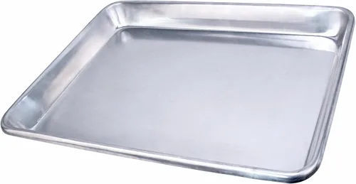 Miniatura 4 de New Star Foodservice Sartén de aluminio de grado comercial de calibre 12 para bollos, 18 pulgadas de largo x 26 pulgadas de ancho x 1 pulgada