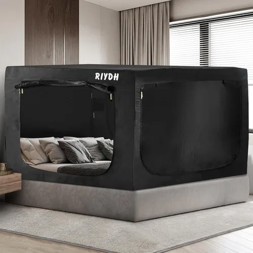 Miniatura 14 de RIYDH Tienda de Cama Twin XL Tienda de Dosel para Cama - Tienda de Ensueño Portátil para Niños y Adultos Tiendas de Dormir Interior 93%