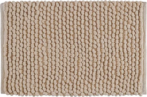 Miniatura 5 de Alfombra de baño de felpilla de algodón de 17 x 24 pulgadas, color beige, tapete de baño de felpa suave, ultra absorbente, de secado rápido, lavable
