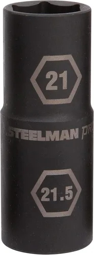 Miniatura 5 de Steelman Pro Juego de 5 piezas de llaves métricas de 6 puntos de pared delgada de impacto y barra de golpeo con medios tamaños