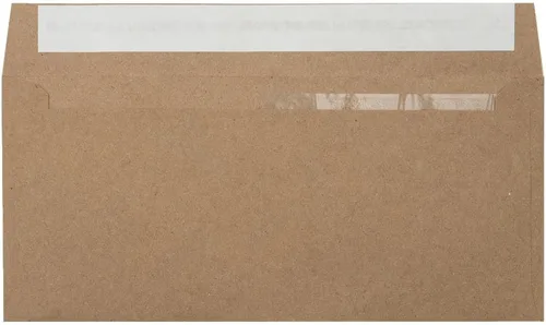 Miniatura 4 de LUXPaper Sobres de factura de doble ventana, despegar y prensar, 4 1/8 pulgadas x 9 1/8 pulgadas, bolsa de comestibles marrón, 70 libras, texto
