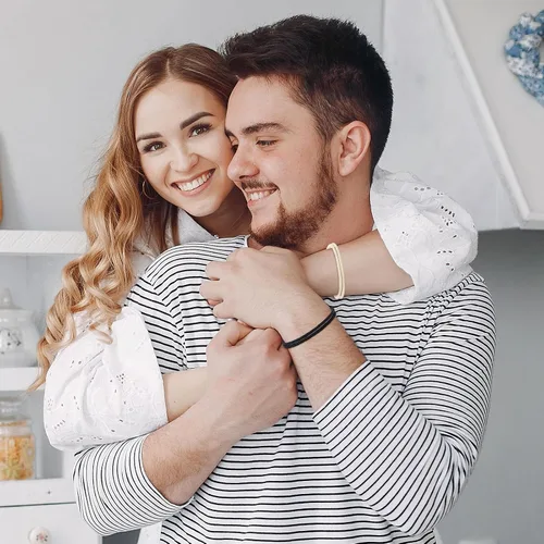 Miniatura 4 de Pulseras para parejas para 2 mejores amigas, pulseras de cuerda a juego en blanco y negro para parejas, pulsera con texto en inglés "I Love You in