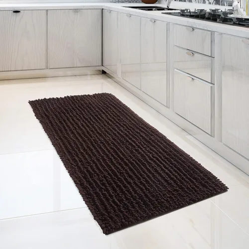 Miniatura 11 de FLOLEOPA Alfombras de Baño de Microfibra de Felpa Suave, Alfombras de Baño Absorbentes Antideslizantes Lavables a Máquina, Tapetes de Baño para Beige