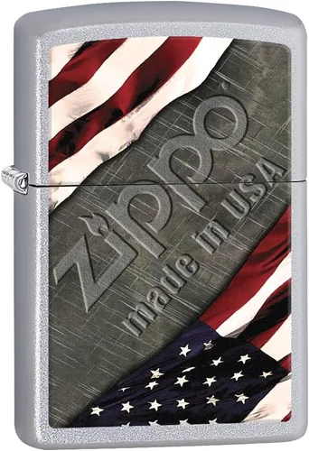 Miniatura 14 de Encendedores Zippo Bandera Americana Americana - Calle Cromo