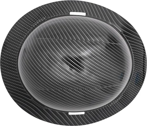Miniatura 9 de Casco duro OSHA de ala completa sin ventilación con diseño de fibra de carbono, acabado brillante, con suspensión de 6 puntos ACERPAL