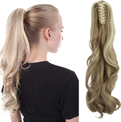 Miniatura 14 de Fut - Extensiones de pelo largo y lacio con broche, cola de caballo para mujer (21 pulgadas)