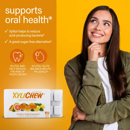Miniatura 5 de Xylichew - Botes de goma de mascar 100% xilitol, sin OMG, gluten, aspartame y goma sin azúcar, cuidado bucal natural, alivia el mal aliento