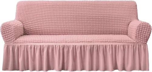 Miniatura 24 de NICEEC Funda de sofá biplaza beige de 1 pieza, funda de sofá de fácil ajuste, universal, de alta elasticidad, duradero, protector de muebles