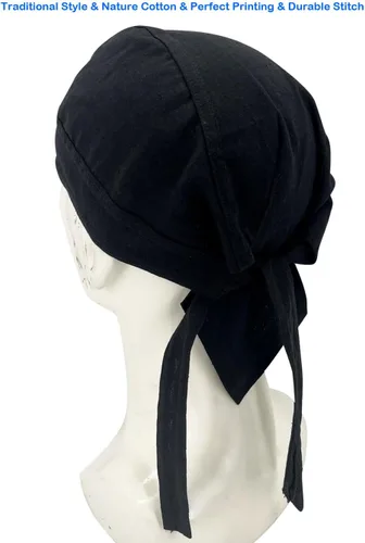 Miniatura 2 de Gorro de algodón Do Rags Skull Beanie Doo Rag Chef Bandana Sombrero soldador Soldadura Sudor Skull Caps Rags Rags Casco Liner para hombres y mujeres
