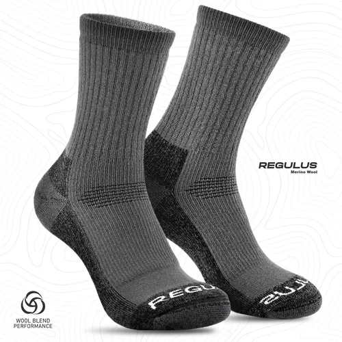 Miniatura 2 de Regulus Calcetines de lana merina, calcetines de senderismo para hombres y mujeres, calcetines atléticos acolchados para correr, calcetines de media