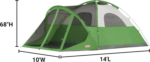 Miniatura 3 de Coleman Evanston Tent with Screen Room Weatherproof Tent Sets Up in 15 Mins Included Rainfly & Carry Bag Made of PFAS-Free