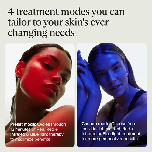 Miniatura 6 de TheraFace Therabody Mask Glo - Mascarilla LED inalámbrica para el cuidado de la piel con luz roja/azul/infrarroja y masaje relajante para el cuero