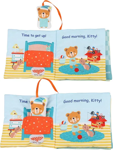 Miniatura 2 de bebe mondo Oso de peluche con espejo, libros suaves y arrugados para bebés de 0 a 3 a 6 a 12 meses, juguete sensorial para bebés, juguete de espejo