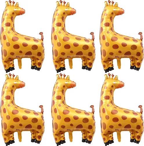 Miniatura 11 de Globos de abeja, 6 piezas de globos de aluminio con forma de helio para fiesta de animales de dibujos animados para selva safari temática telón