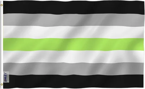 Bandera Anley Fly Breeze de 3 x 5 pies, orgullo agénero, color vivo y a prueba de decoloración, con cabecero de lona y doble costura, bandera de