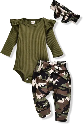 Miniatura 195 de Aalizzwell Conjunto de mameluco acanalado para bebé recién nacido prematuro para otoño e invierno
